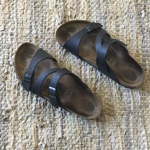 Birkenstock Salina Black Strappy Sandals